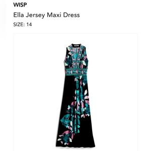 Wisp Gorgeous Floral Ella Jersey Maxi Dress NWT